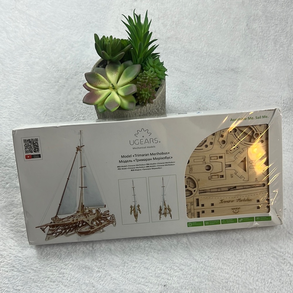 UGEARS DIY Wooden 3D Sailboat Puzzle